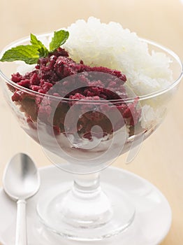 Blackcurrant and Lemon Granita