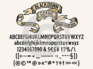 Blackdown Gothic Text Typeface