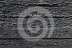 Blacked charred wood panel background texture