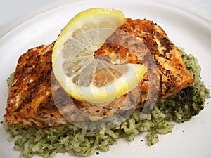 Blackened Salmon and Rice