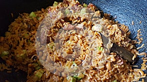 Blackeye Pease, meat and Rice - Trinidad Caribbean Food