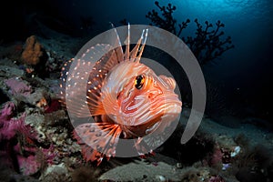 A blackfoot firefish in its underwater environment photo
