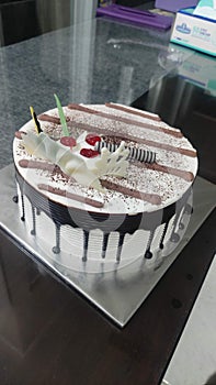 Blackforest cake with cherry