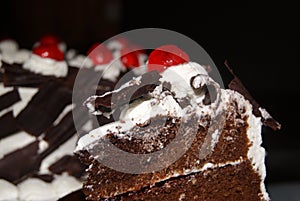 Blackforest cake at close-up