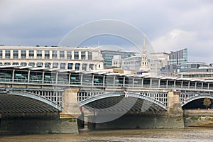 Blackfriars Bridge over the River Thames, London