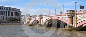 Blackfriars bridge and river Thames in Lonon