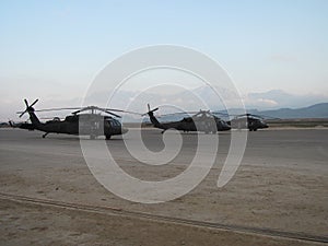 Blackhawk helicopters in Afghanistan