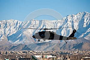 Blackhawk Landing In Kabul photo