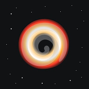 Blackhole on spcae with star vector photo