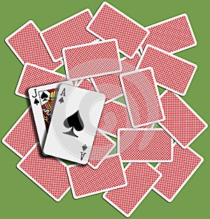 BlackJack background play card shuffle