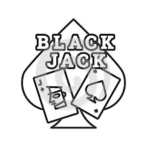 Blackjack linear icon