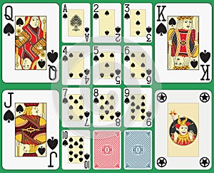 Blackjack Playing Cards Spades Suit