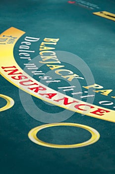 Blackjack table