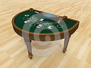 Blackjack table