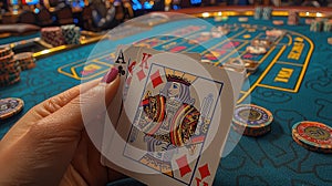 Blackjack Winning Hand at Casino