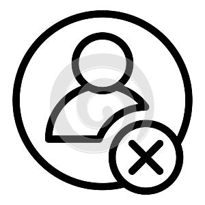 Blacklist avatar icon, outline style