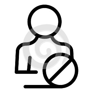 Blacklist block icon, outline style