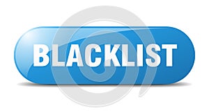 blacklist button. sticker. banner. rounded glass sign