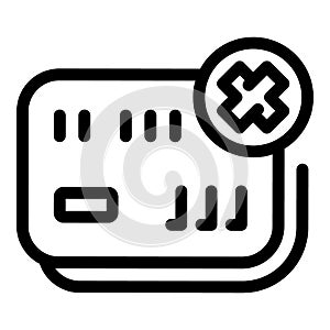 Blacklist credit card icon, outline style