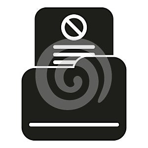Blacklist data folder icon simple vector. Business mail