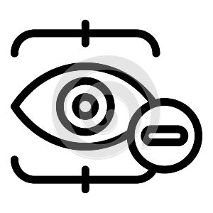 Blacklist eye icon, outline style