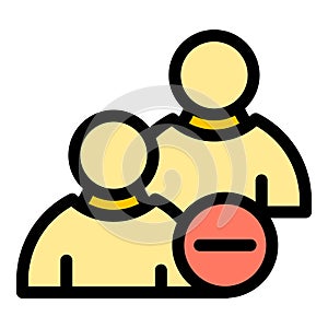 Blacklist friends icon vector flat