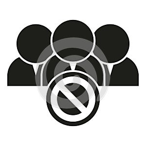 Blacklist group icon simple vector. Business user