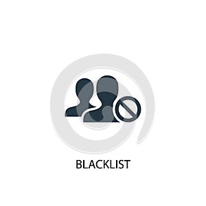 Blacklist icon. Simple element