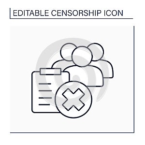 Blacklist line icon