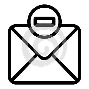 Blacklist mail icon, outline style