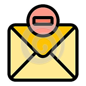 Blacklist mail icon vector flat