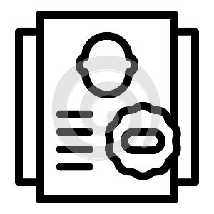 Blacklist page icon, outline style