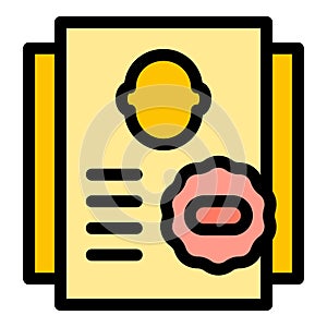 Blacklist page icon vector flat