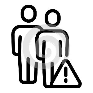 Blacklist person group icon, outline style