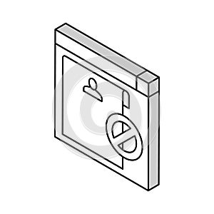 blacklist of persons isometric icon vector illustration