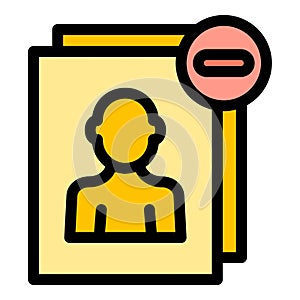 Blacklist photo icon vector flat