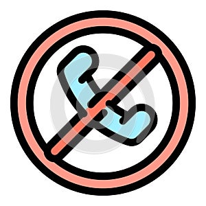 Blacklist reject call icon vector flat