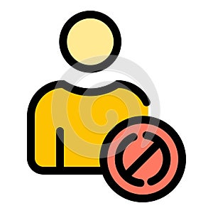 Blacklist tag icon vector flat