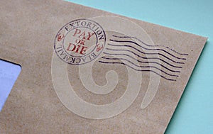 Blackmail for extortion