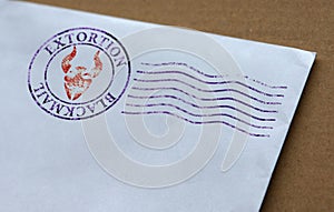 Blackmail for extortion