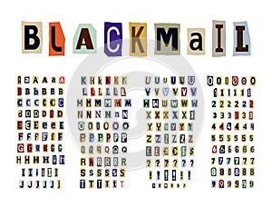 Blackmail/Ransom Anonymous Note Font