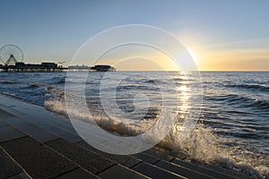 Blackpool Central Pier, sunset