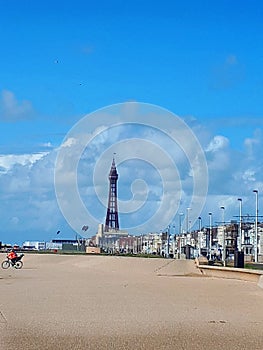 Blackpool on the coast of Lancashire in Northern England
