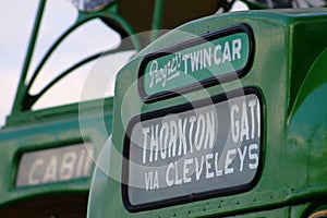 Blackpool heritage trams destination blinds