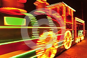 Blackpool illuminations train tram