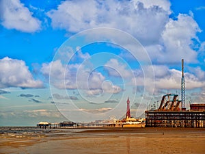 Blackpool Piers and Tower photo