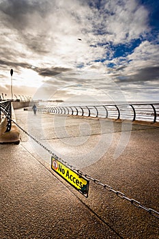 Blackpool promenade on a cold winters day.