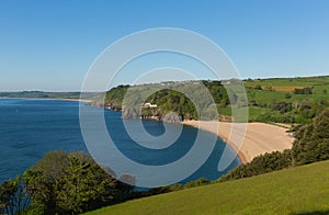 Blackpool Sands beach near Dartmouth Devon England UK and Slapton Sands