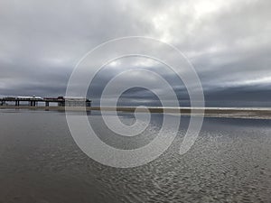 Blackpool Tower and Central Pier Ferris Wheel, Lancashire, England, UK