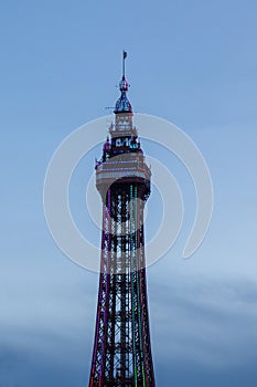 Blackpool tower at night